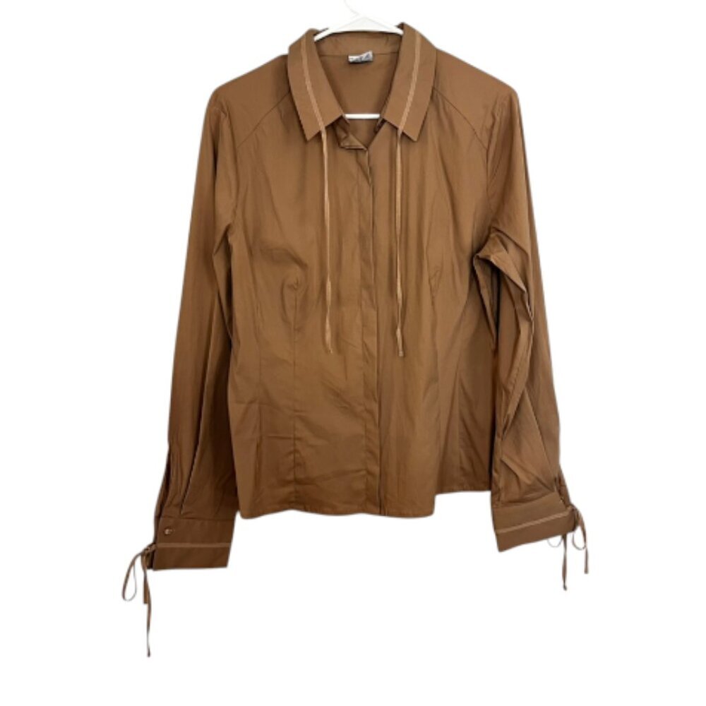Wolford tan brown  Button Down Shirt top